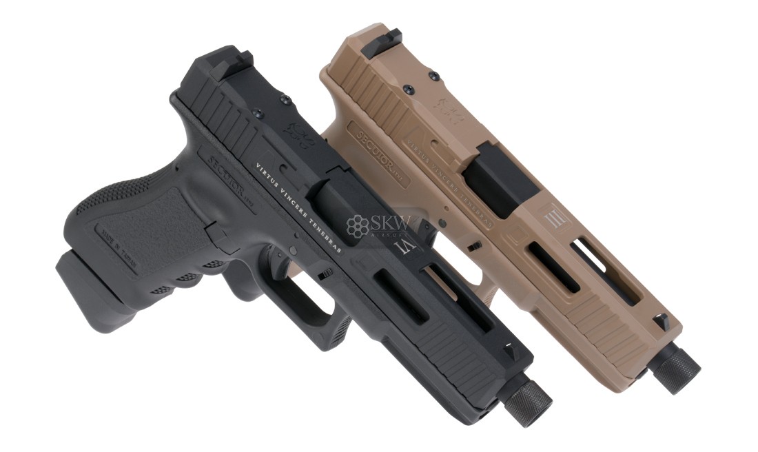 PISTOLA CO2 BLOW BACK GLADIUS MAGNA VI BLACK SECUTOR ARMS - Imagen 9