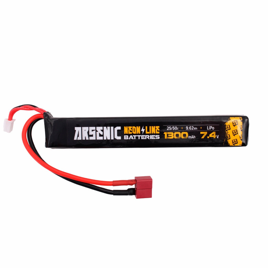 BATERIA ARSENIC LIPO 7.4V 1300MAH 25C/50C 1STICK T-DEAN NEGRA