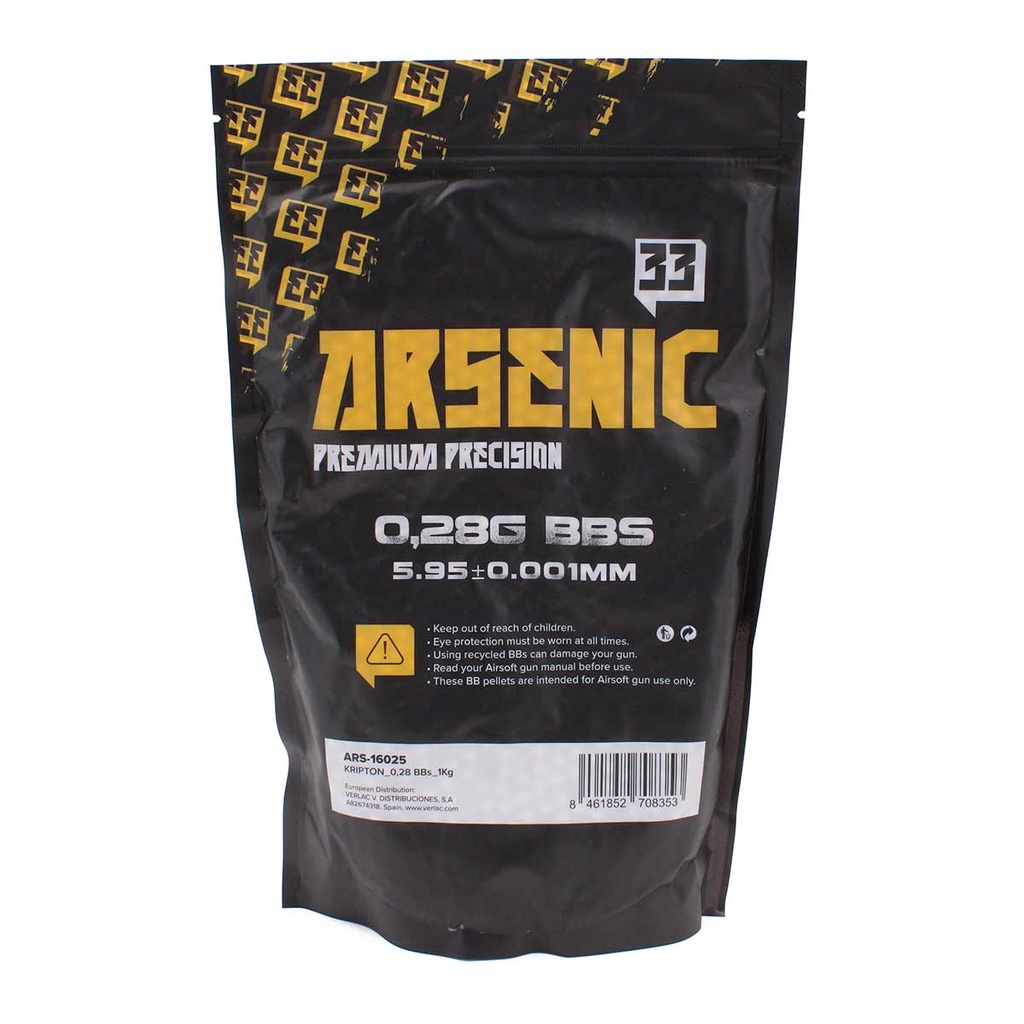 BOLAS ARSENIC KRYPTON 0.28G 1KG BLANCA - Imagen 2
